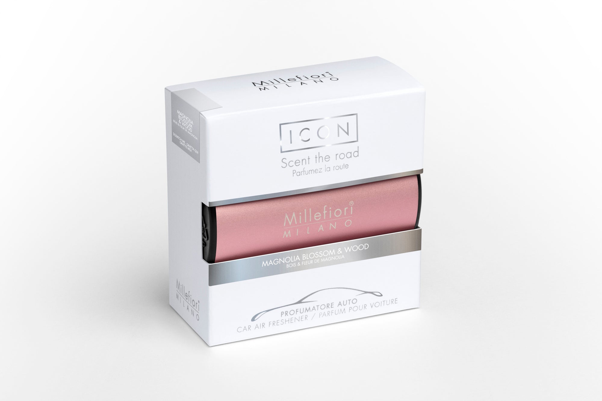 Car Air Freshener - Magnolia Blossom & Wood - Classic Pink