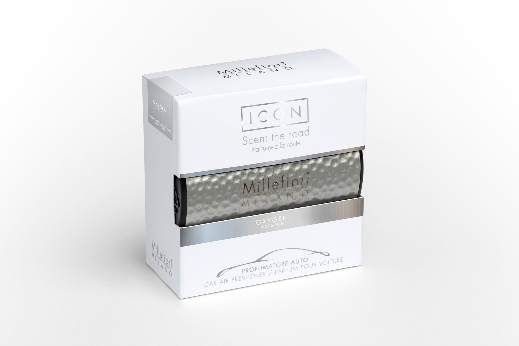 Car Air Freshener - Oxygen - Metal Silver