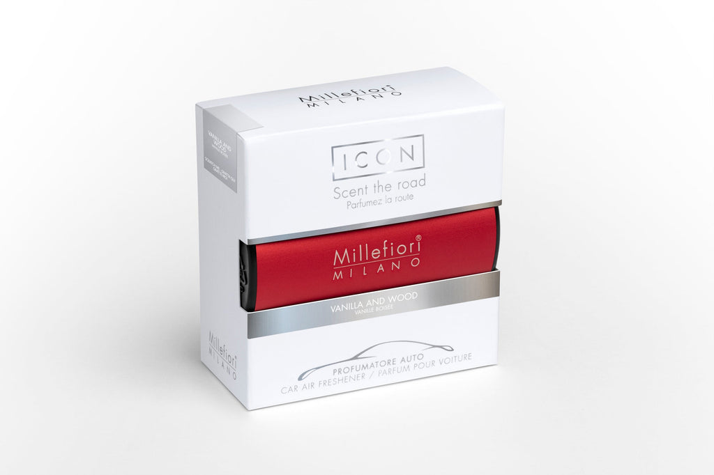 Car Air Freshener - Vanilla & Wood - Classic Red