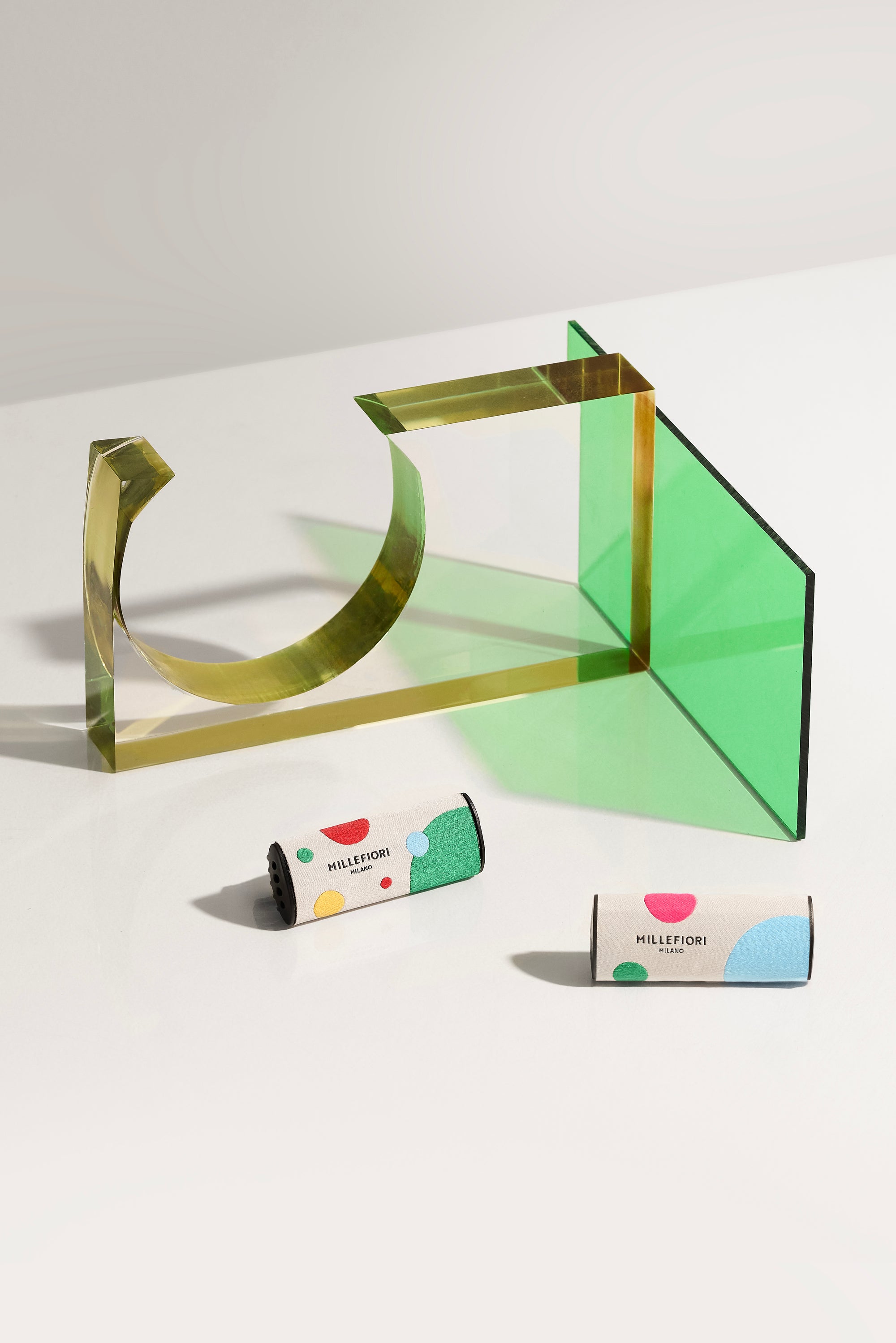 Car Air Freshener - White Musk - Textile Dots Green